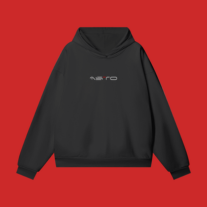ASTO Black Heavyweight Hoodie - Hidden Pocket